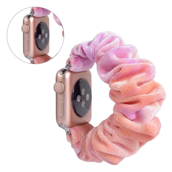 Apple Watch Series 5 40mm mönster trasa klockarmband - rosa and Orange