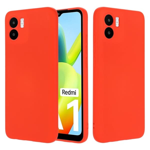 Matt flytende silikondeksel for Xiaomi Redmi A1 - Rød Red