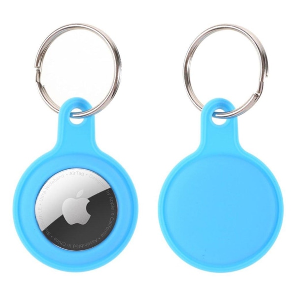 AirTags silicone cover with key ring - Blue Blå