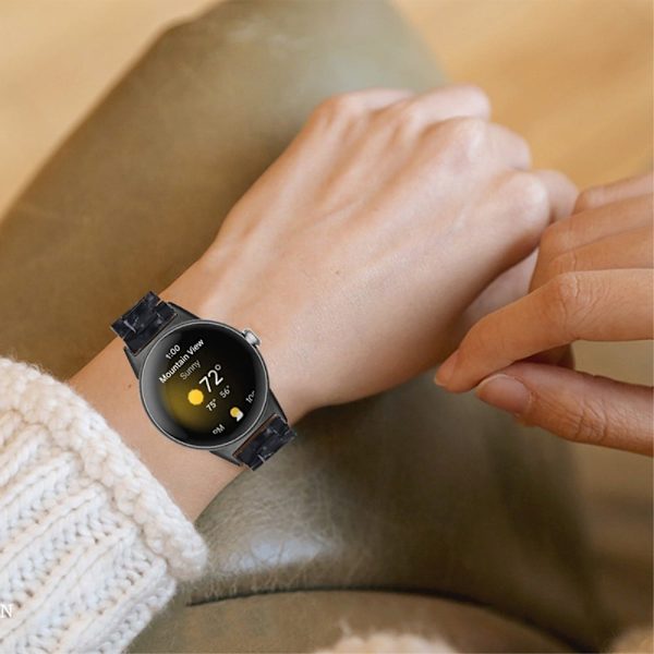 Google Pixel Watch urrem i lys resin-stil - Sort Mix Black