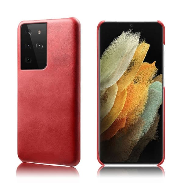 Croco Samsung Galaxy S21 Ultra 5G kotelot - Punainen Red