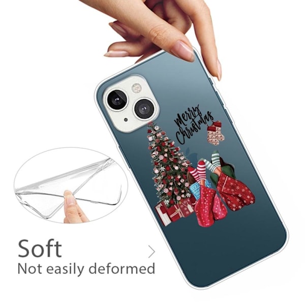 Julfodral till iPhone 14 - Christmas Pyjamas Röd
