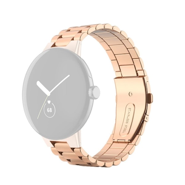 Google Pixel Watch klockarmband i rostfritt stål - Roséguld Rosa