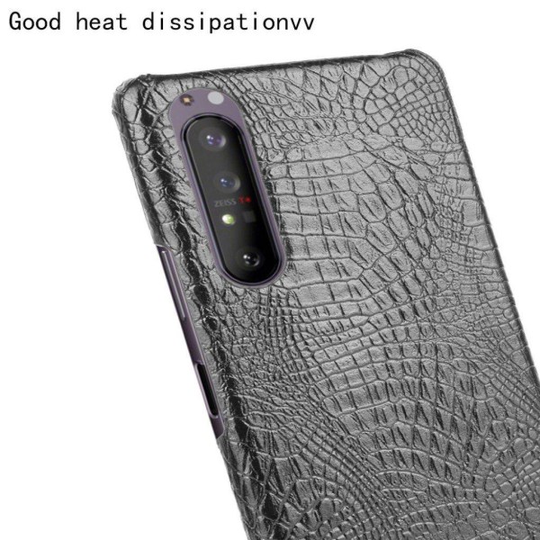 Croco kuoret - Sony Xperia 1 II - Musta Black