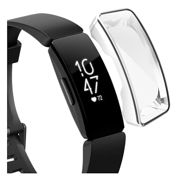 Fitbit Inspire / Inspire HR galvanointikotelo - Samppanjan Hopea Silver grey