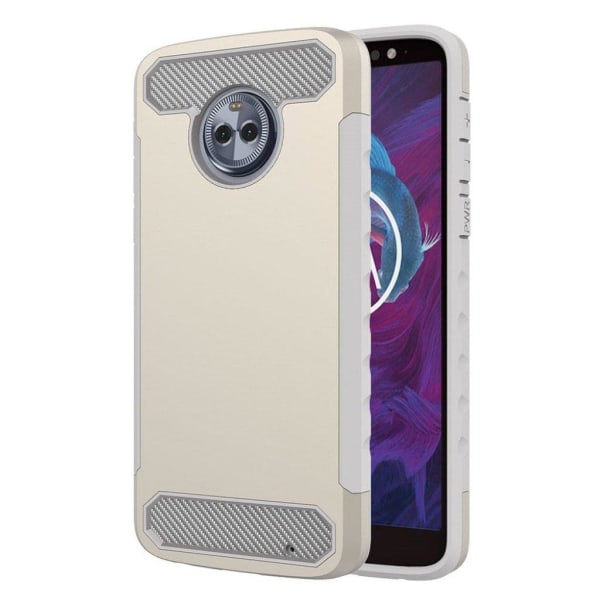 Motorola Moto G6 Plus mobilskal hårdplast och TPU material skydd Guld