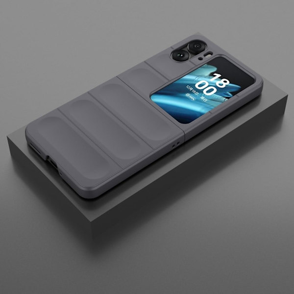 Blødt grebsformet Oppo Find N2 Flip cover - Mørkegrå Silver grey