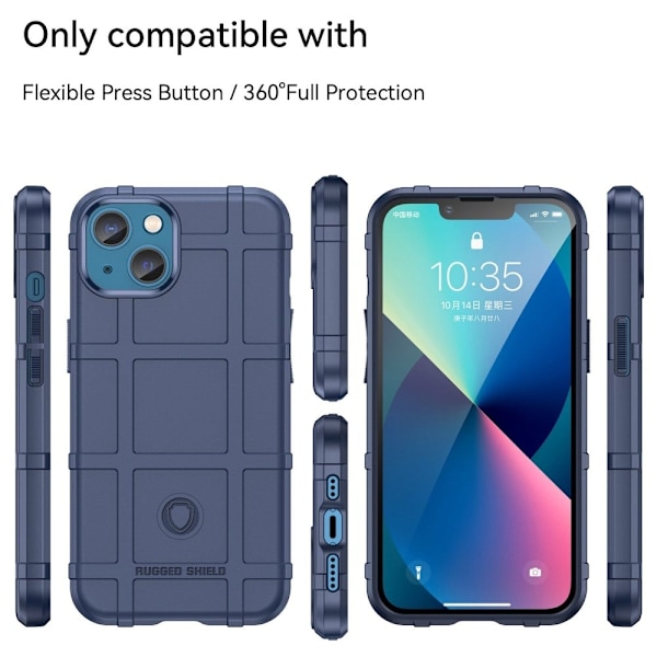 Rugged Shield iPhone 14 skal - Blå Blå