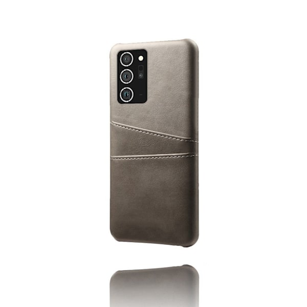 Samsung Galaxy Note 20 Ultra skal med korthållare - Silver/Grå Silvergrå