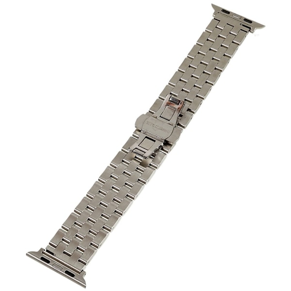 Klockarmband i rostfritt stål med 5 pärlor för Apple Watch Series 8 (41mm) - Silver Silvergrå