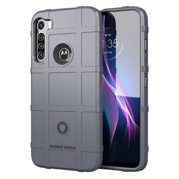 Rugged Shield Etui Motorola One Fusion Plus - Grå Silver grey