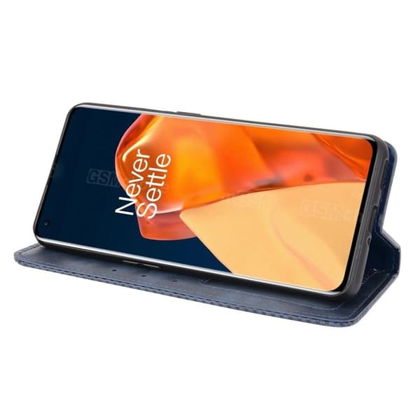 Bofink Vintage OnePlus 9 Pro nahkakotelo - Sininen Blue