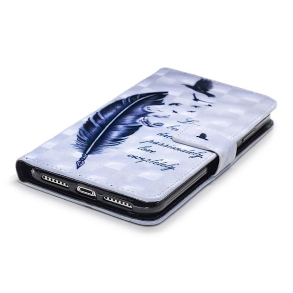 Deco iPhone Xs Max skal - Fjäder Med Ord Svart