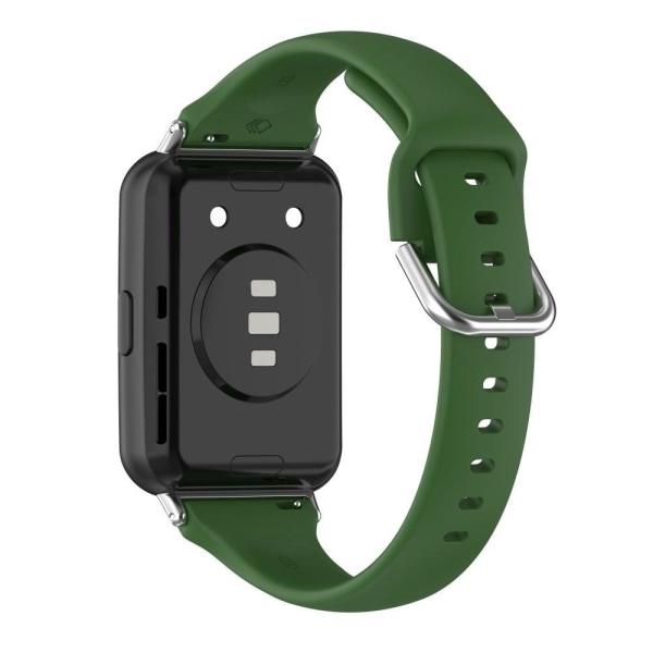 Simple silicone watch strap for Huawei Watch Fit 2 - Army Green Grön