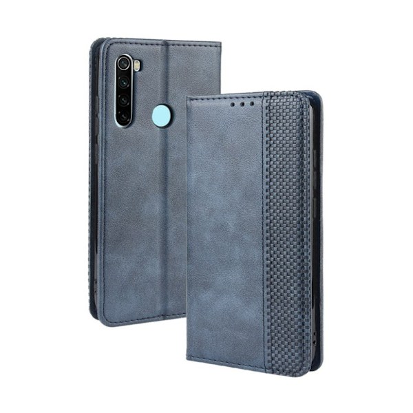 Bofink Vintage läder Xiaomi Redmi Note 8 fodral - Blå Blå