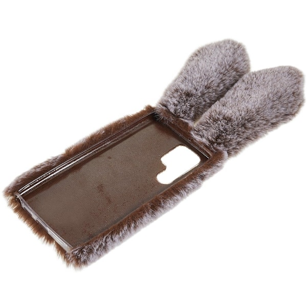 Fluffy Rabbit Samsung Galaxy S22 Ultra deksel - Brun Brown