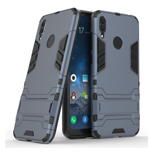Huawei Y7 2019 hybrid etui - Mørkeblå Blue