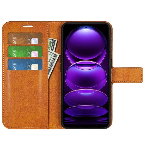 Lompakko Nahkakotelo For Xiaomi Redmi Note 12 Pro Plus - Keltainen Yellow