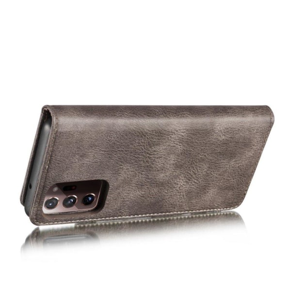 DG.MING Samsung Galaxy Note 20 Ultra 2-in-1 Wallet Case - Grey Silver grey