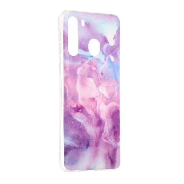 Marble Samsung Galaxy A21 kuoret - Violetit Pilvet Purple