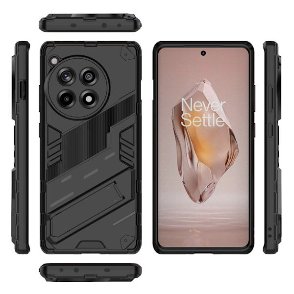 Stødsikkert moderne OnePlus Ace 3 / OnePlus 12R hybridcover - Sort Black