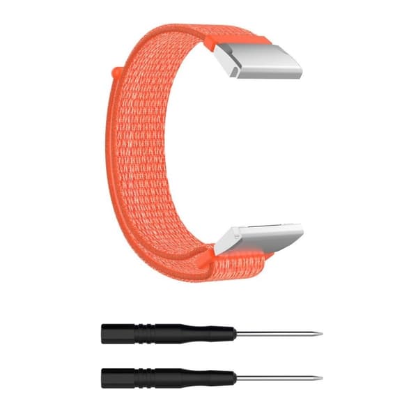 Garmin Fenix 6 / Fenix 5 nylon silmukka ranneke - Oranssi Orange