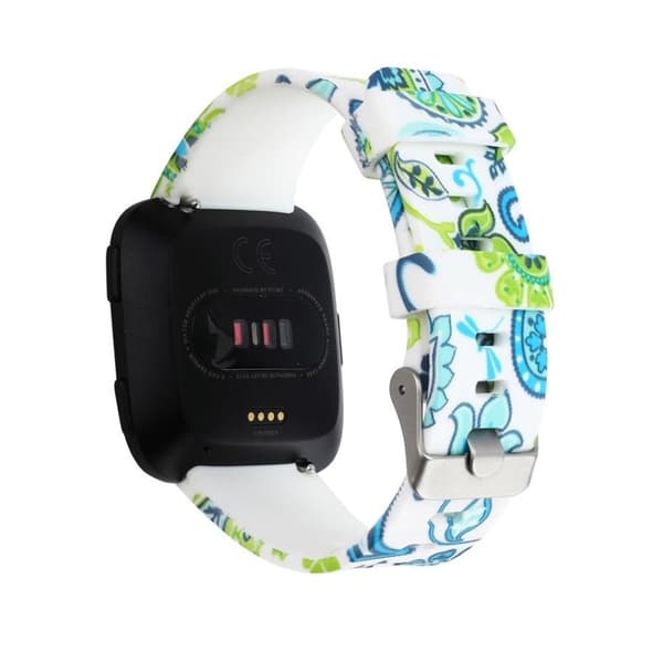 Fitbit Versa erstatnings urrem i silikone med blomster mønster - Style F Multicolor