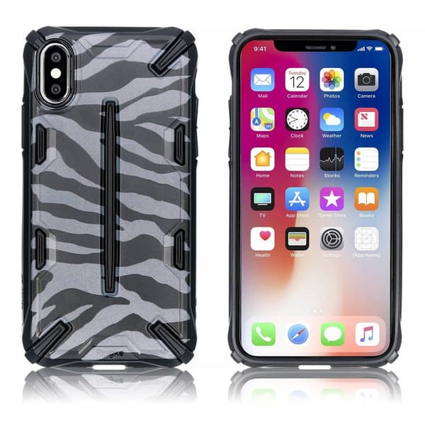 Ringke DUAL X för iPhone X/XS - Zebra Svart Svart