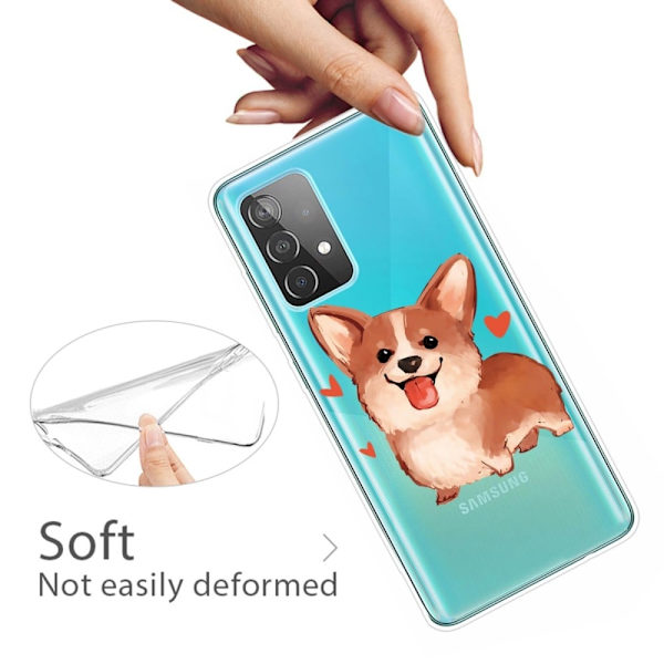 Deco Samsung Galaxy A73 Etui - Hund Brown