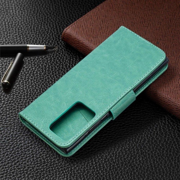 Butterfly Samsung Galaxy Note 20 Ultra Flip Etui - Grøn Green