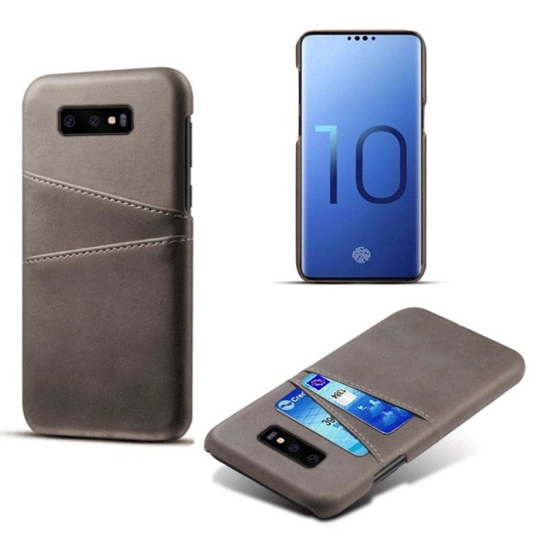 Samsung Galaxy S10e skal med korthållare - Silver/Grå Silvergrå