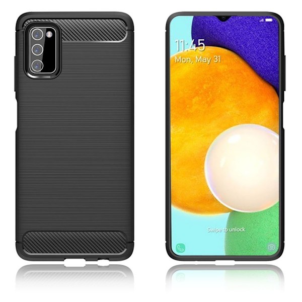 Carbon Flex Samsung Galaxy A03s cover - Sort Black