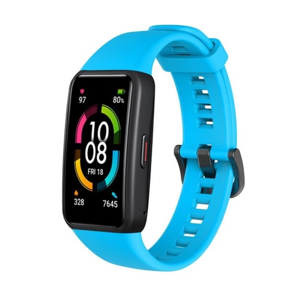 Honor Band 6 simple silicone watch band - Sky Blue Blå
