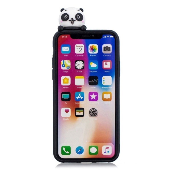 IPhone 9 Plus mobilskal silikon 3D mönster - Gullig panda med ro multifärg