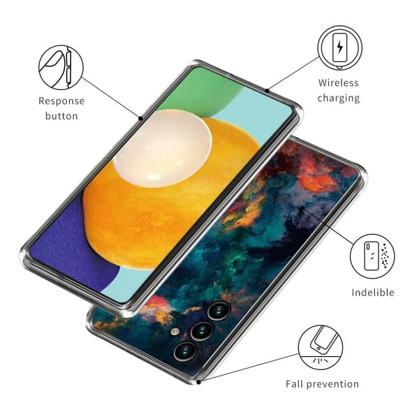 Deco Samsung Galaxy A34 5G Suojakotelo - Rosy Clouds Multicolor