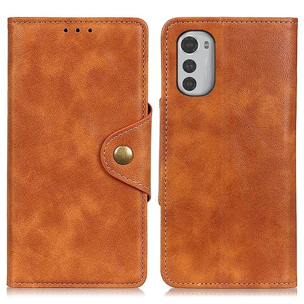 Alpha läder Motorola Moto E32 fodral - Brun Brun