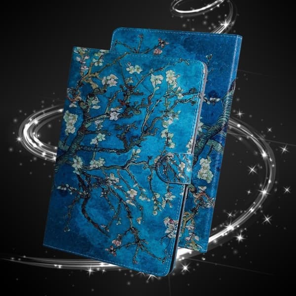 Cool mønster læder flip etui til Samsung Galaxy Tab A7 10.4 (2020) - livlig blomst Blue