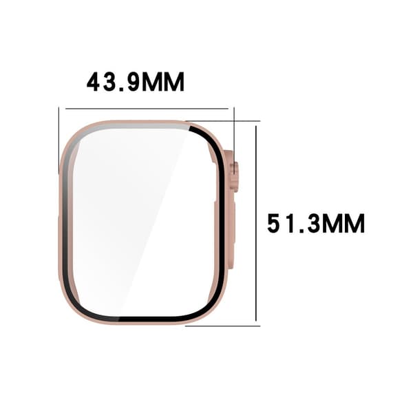 Xiaomi Redmi Watch 5 Lite Scratch Resistant Tempered Glass Integrated Watch Case Full Coverage Protector - Ivory White White