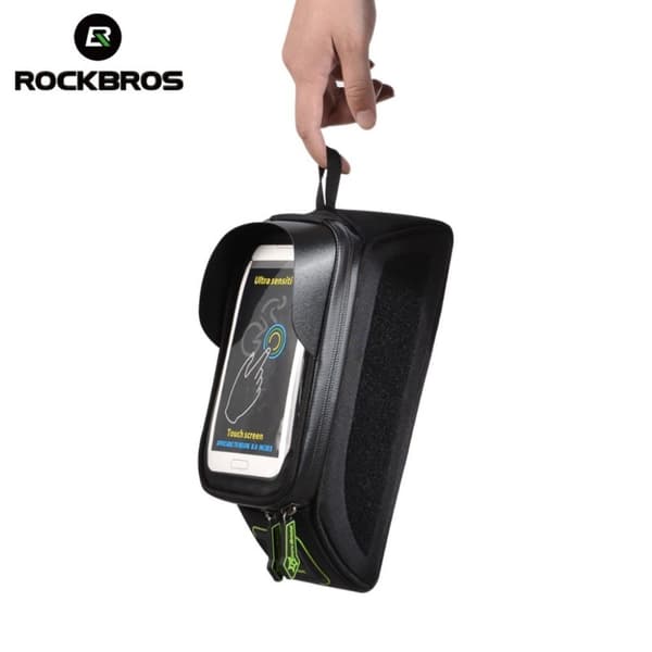 ROCKBROS regntæt cykeltaske til 5,8 tommer smartphone - Grøn Green