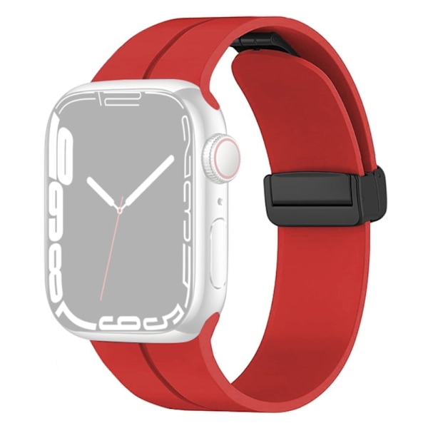 Apple Watch Series 8 (41mm) näppärä viiva silikonikellon hihnassa - Punainen Red