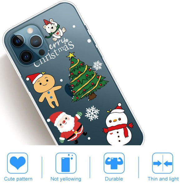 iPhone 14 Pro Max julemønstertryk mobil cover ridsefast, slankt og fleksibelt etui - Cartoons About Christmas Multicolor