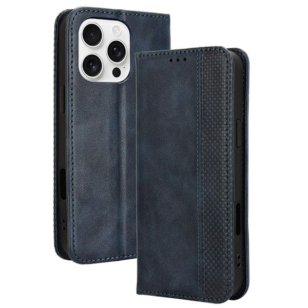 Bofink Vintage iPhone 16 Pro læderetui - Blå Blue