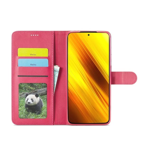 LC.Imeeke läder Xiaomi Poco X3 / Xiaomi Poco X3 NFC fodral - Röd Röd