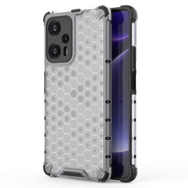 Bofink Honeycomb Xiaomi Poco F5 / Redmi Note 12 Turbo Suojakotelo - Harmaa Silver grey