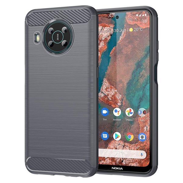 Carbon Flex Suojakotelo Nokia X100 - Harmaa Silver grey