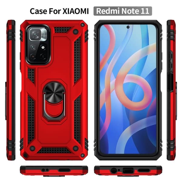 Bofink Combat Xiaomi Redmi Note 11T 5G / 11S 5G Suojakotelo - Punainen Red