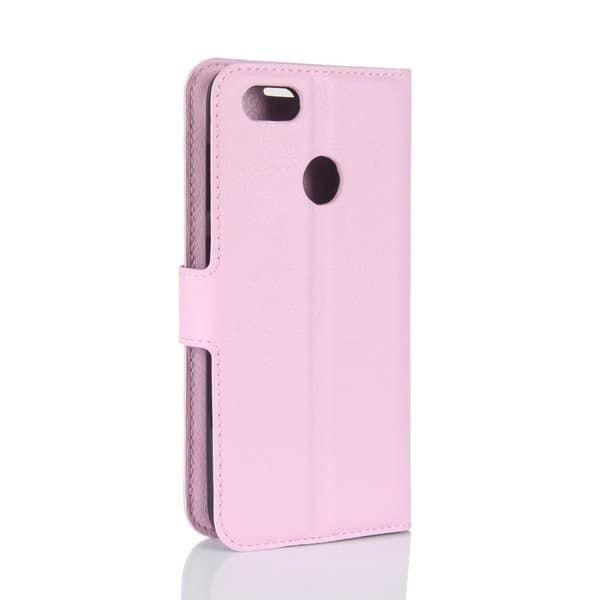 Huawei P9 Lite Mini Etui laget av kunstlær og silikon - Lys rosa Pink