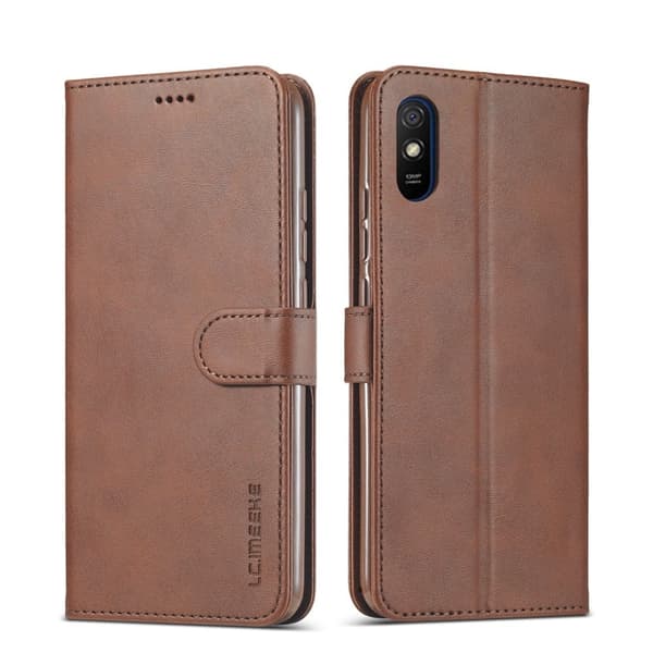 LC.IMEEKE Xiaomi Redmi 9A Flippetui - Kaffe Brown