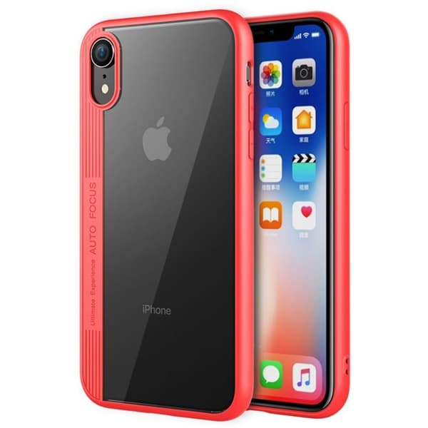 IPhone 9 mobilskal plast silikon transparent - Röd Röd