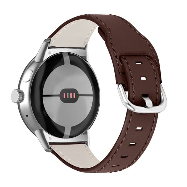 Google Pixel Watch Cowhide ekte lærrem - Sjokolade Brown